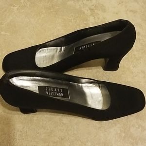 Stuart Weitzman vintage black chunky heel size 9AA, GUC